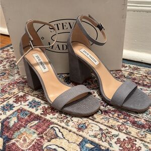 Steve Madden Gray Women's Block Heel Sandals